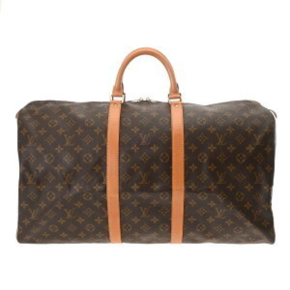 Louis Vuitton Boston Bag Monogram Keepall Brown Canvas - Picture 1 of 9
